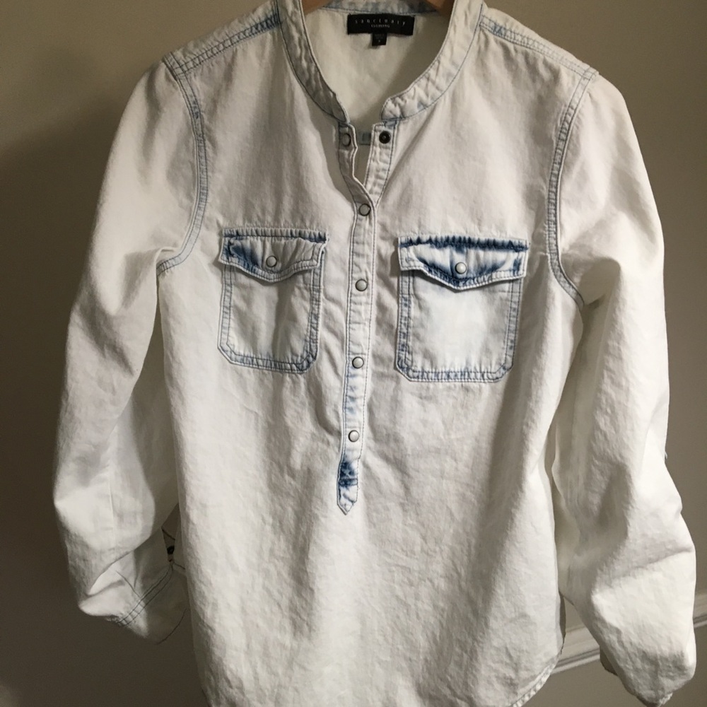 Sanctuary bleached denim shirt